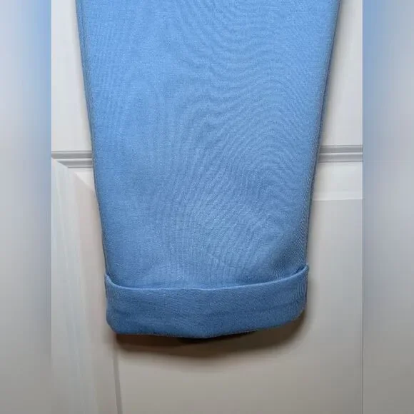 Ann Taylor Eva Fit High Rise Ankle Pants Size 8 Blue Career Office Spring - Picture 4 of 10